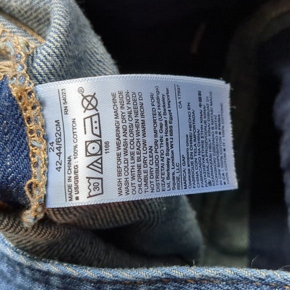 Gap 1969 denim mini skirt button front, size 24 - Picture 3 of 4